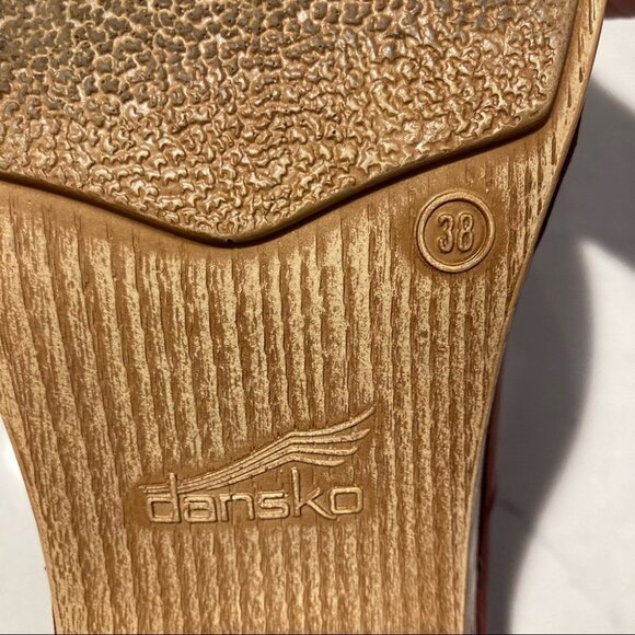 DANSKO Sz 38 Beatrice Mary  Jane Rubber Clog Heel Shoes - Picture 10 of 10